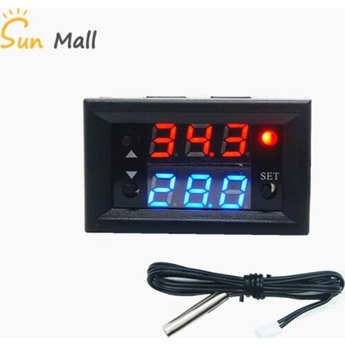 -50~120C DC 12V W2810 Mini Thermostat Regulator Digital Temperature Controller for Incubator Temperature Control Switch Plate