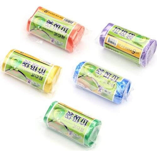 Behogar 20pcs Disposable Garbage Trash Bags with Handles for Bathroom Bedroom Home Kitchen Office Trash Cans 45 x 60cm