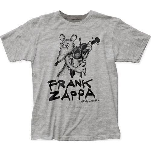100% Cotton Mens Frank Zappa Waka Jawaka Illustrated T-Shirt Men T Shirts Crew Neck Clothing
