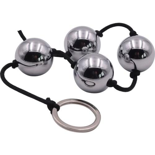 Stainless Steel Solid Balls Anal Beads Butt Plug Anus Masturbator Dilator G Spot Stimulator Sex Toys For Women And Men Ass Plug