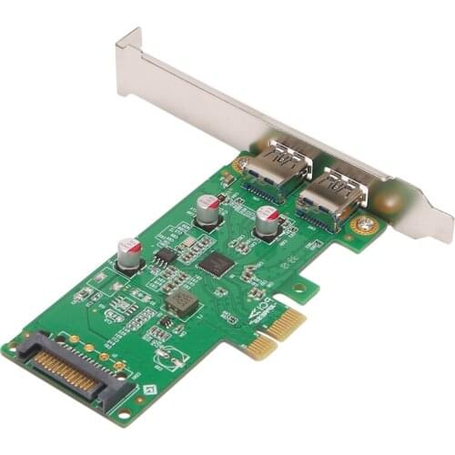 PCIex1 to Type-A Dual-Port USB Expansion Desktop PCIE to Four-Port USB 3.0 Adapter Card