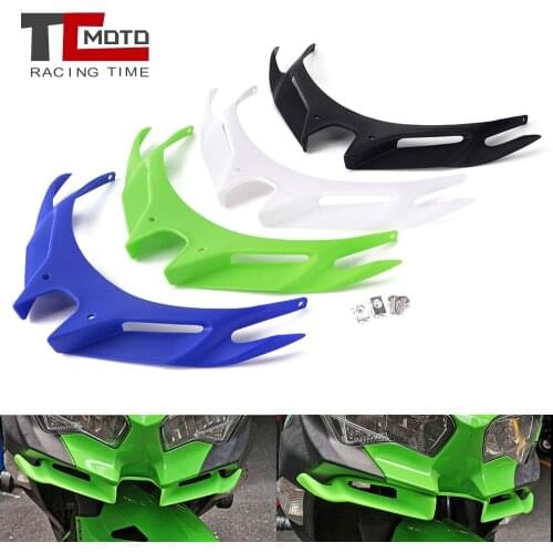 For Kawasaki Ninja 400 Ninja 250 2018 2019 2020 Ninja400 Motorcycle Front Fairing Aerodynamic Winglet ABS Plastic Spoiler