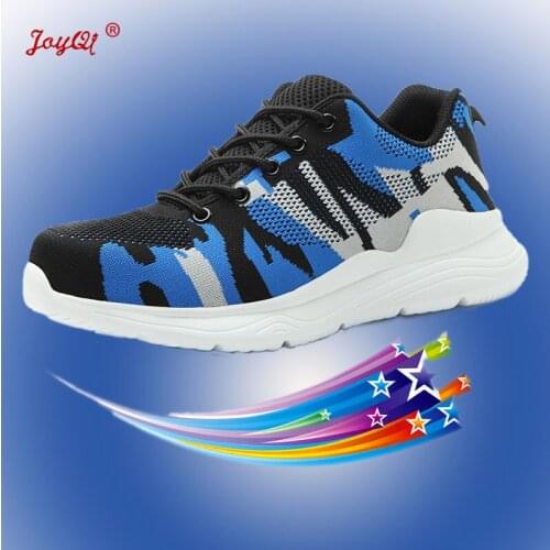 Drop shipping Steel Toe Work Safety Shoes Men Women New lightweight Mesh Industial Protect shoes Plus size 37-48 JOY-180
