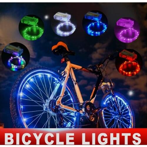 Professional 6 Colors Bicycle Wheel Lights Mountain Road Riding 2M/20LED Cycling Spoke Flash Lamp Lights Bicycle Accessories