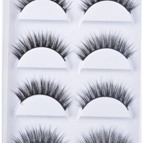 NEW 5 pairs mink eyelashes false lashes mink 3d fake eyelash extension make up cilios natural long cruelty free lash