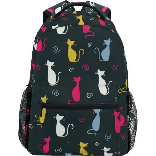 ALAZA cute cat Backpacks school bags for girls boy Travel book Children bag women Big Capacity weekend bags female notebook bag