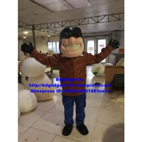 Aircraft Aviator Pilot Flyer Mascot Costume Adult Cartoon Character Outfit Suit Grad Night Early Childhood Teaching zx1644