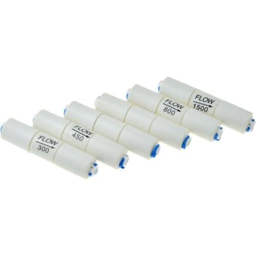 300CC 450CC 800CC 1500CC RO Water System Waste Water Flow Regulater Restrictor 1/4" OD Hose Reverse Osmosis Quick Pipe Fittiing