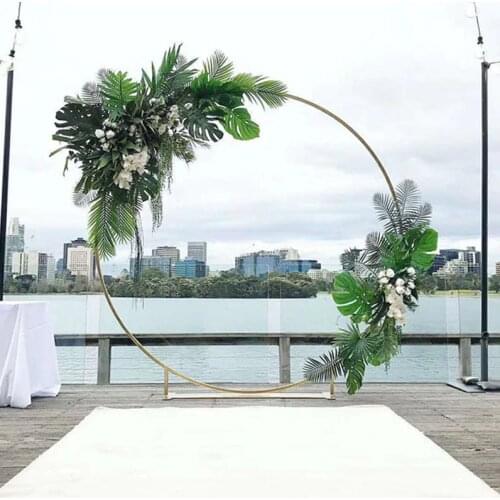 Wedding arch Round balloon flower round frame stand birthday party baby shower decoration circle backdrop stand event decor
