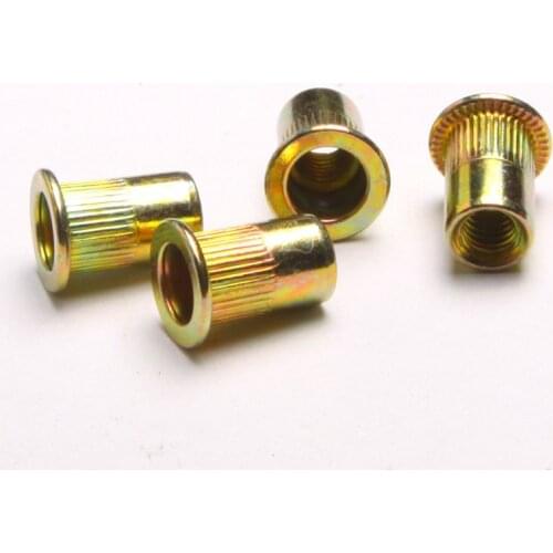 25PCS Pull The Cap Rivet Nut Small Shen Head Riveting Nut Column Pattern Rivet Nuts Knurled Rivet Nut M5 GB17880