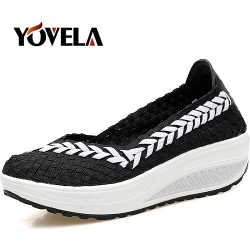 2019 Women Flat sneakers Shoes Women Fashion Woven Wedge Sandals Ladies Comfortable Beach Summer Slingback Sandals Jelly Shoes