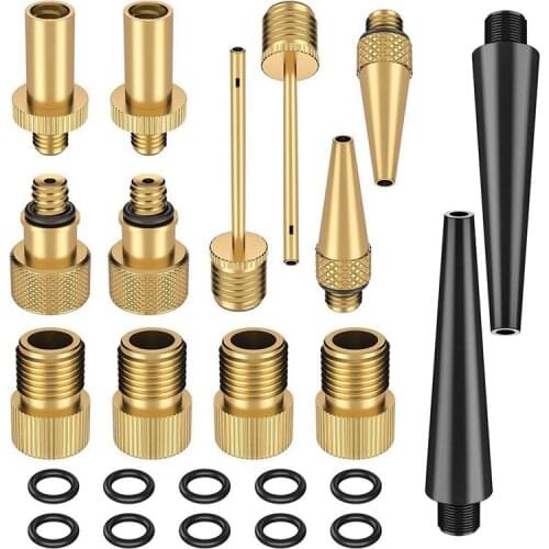 1set Valve Adapter, Bike Tire Valve Adapters, Ball Pump Needle, Fit for Standard Pump or Air Compressor