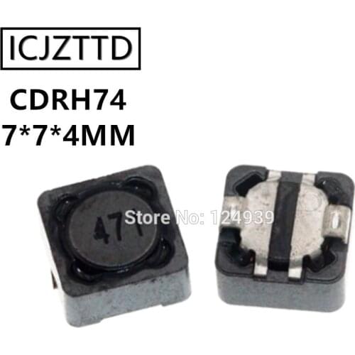 10PCS CDRH74 7*7*4MM 33UH 47UH 56UH 68UH 100UH 150UH 220UH 330UH 470UH 680UH 1MH 102 7X7X4 SMD Power Inductors Shielded