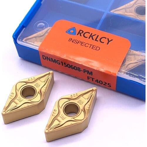 10pcs RCKLCY External Turning Tools DNMG150608 PM FT4025 material carbide turning inserts cnc plate for steel