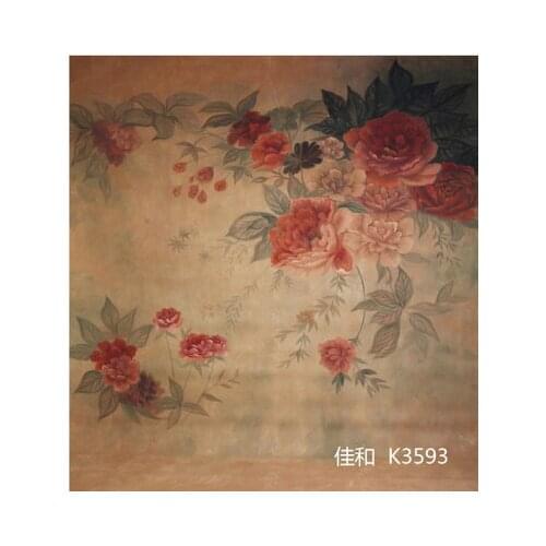 10X20ft Hand painted scenic Muslin photo studio backdrops,beautiful flower photographic background wedding custom service K3593