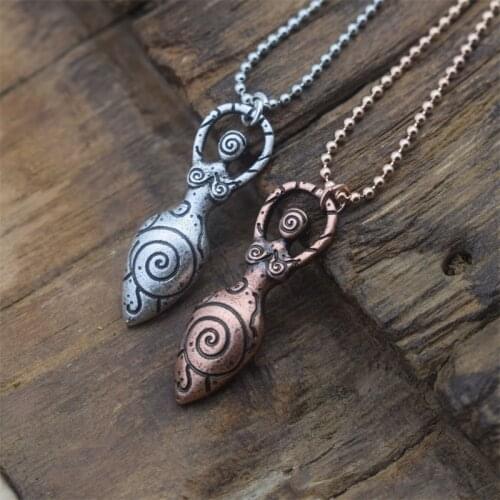 12pcs Fertility Goddess Pregnancy Pendant necklace Mother Earth Lovely Charms Jewelry With Card