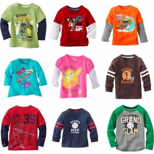 2020 Spring Autumn Children Clothes 100% Cotton Boys T-Shirts Long Sleeve Girl Tee Shirts Soft Comfortable Baby Boy Tops tshirt