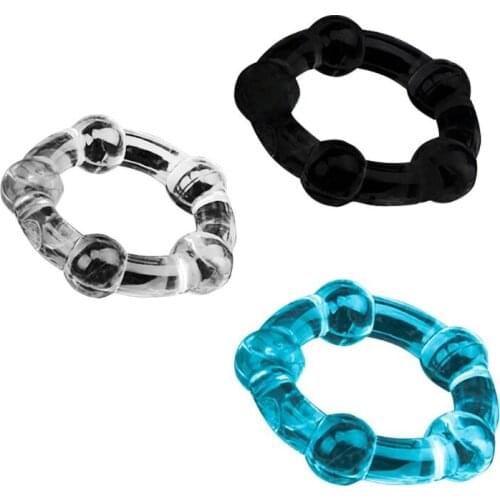 3pcs Cock Ring Male Penis Erection Stretcher Extender Erotic Penis Rings Adult Sex Toy