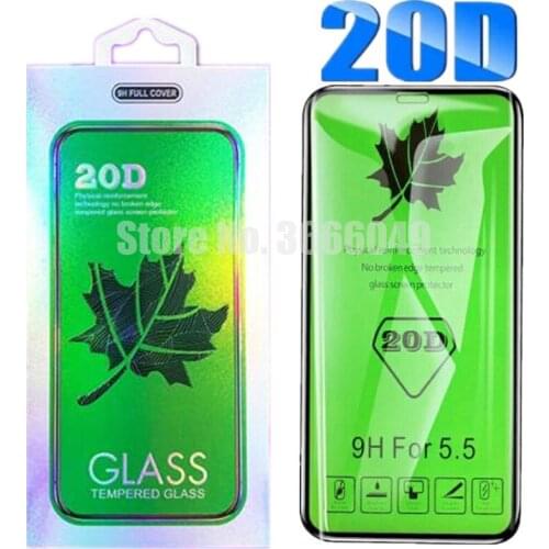 300pcs 20D Curved Edge Tempered Glass Full Glue Screen Protector For iPhone 11 Pro XR X XS MAX 8 With Retail Packing