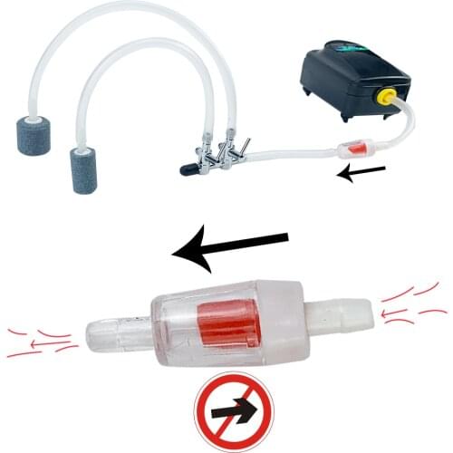 5Pc Plastic One Way Non-Return Aquarium Air Pump Fish Tank Supplies Check Valve Oxygen Pump Co2 System Fish Aquarium Accessories