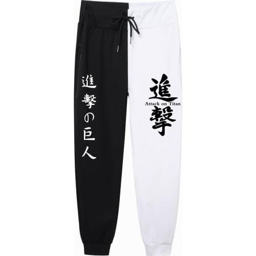 Summer Japan anime Attack on Titan print PatchworkPants Harajuku Mens Pants Joggers Male Trousers Casual Sweatpants sweatpants