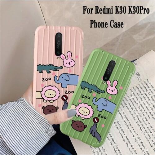 For xiaomi redmi K30 pro Case Redmi K30 4G/5G poco x2 phone case Cute cartoon Trunk Back Cover For Xiaomi Note 8 p Coque Pattern