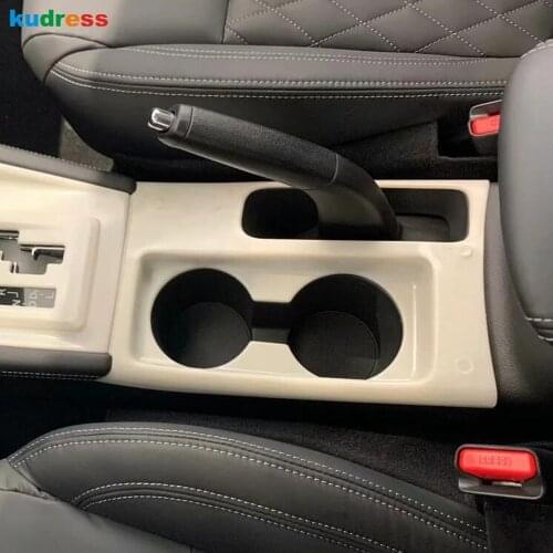 For Mitsubishi RVR/ASX/Outlander Sport ES 2020 2021 Carbon Fiber Car Front Water Cup Holder Cover Trim Frame Sticker Accessories