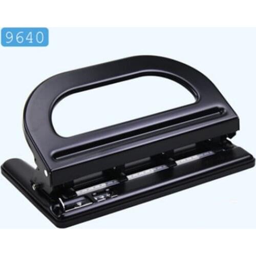 9640 4 Holes Paper Puncher, Adjustable Stainless Steel Desktop Hole Punch, 30 Sheets Capacities