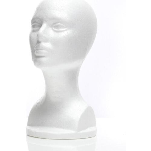 HOT-Styrofoam Mannequin Foam Head Model Glasses Hat Wig Display Stand