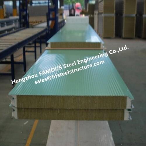 PU/ Mineral Fiber Foamed Metal Core Insulated Panel For Building Interior Partition Functions