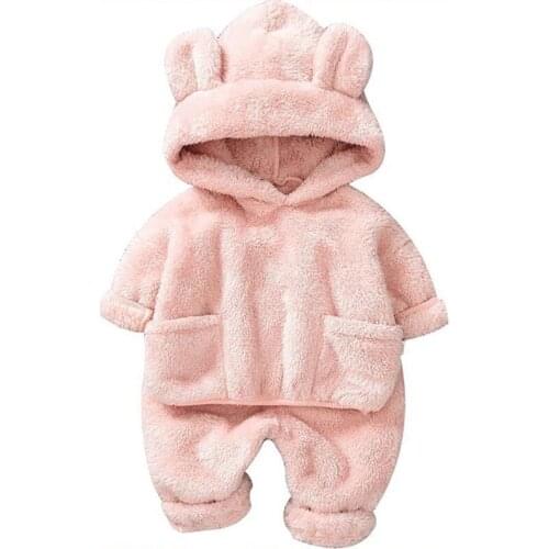 2020 Clothing Set For Boys Girls Winter Cute Hoodies Coats Pants Baby Kids Soft Trousers Tops Warm Casual Suits Children Clothes