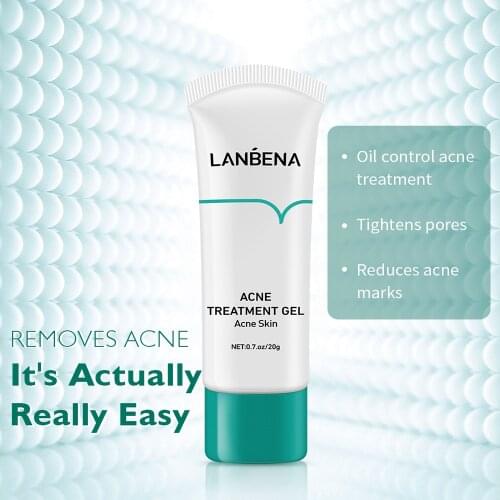 LANBENA Acne Treatment Cream Remove Blackheads Pimples Gel Face Clean Effective Fade Marks Scars Refreshing Repair Damaged Skin
