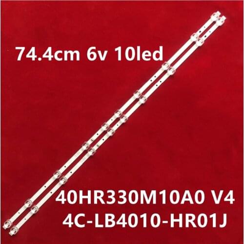 2 Pieces 10LEDs LED backlight Strip 40HR330M10A0 V4 4C-LB4010-HR01J for TCL 40F6F 40L2F