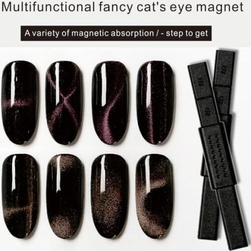 Multi-funcation Nail Art Magnetic 12 Styles 3D Cat Eyes Effect Strong Magnet Board Painting Gel Nail Polish Manicure Tool