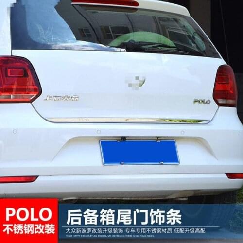 Stainless Steel Rear Trunk Door Handle Cover Tail Gate Trim Bezel Molding Styling For Volkswagen Golf 6 Golf 7 Polo 2011-2018