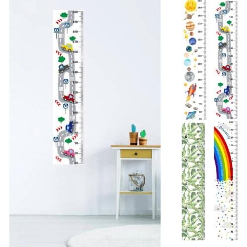 Height Measuring Growth Chart Wall Sticker for Kids - Funny Colorful Cartoon Nursery Wall Decor for Boy Girl