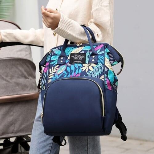 2020 New Style Korean-style Trend Printed Mummy Backpack Outdoor Casual Versatile Multi-functional Shoulder Oxford Cloth Bag