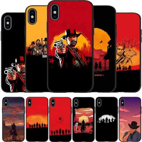 Game RDR2 Black TPU Silicone Soft Phone Case For iPhone 11 12 Pro X XR XS MAX 5 6 7 8 Plus SE 2020
