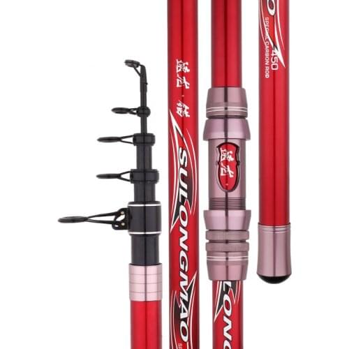 2.4m 2.7m 3.0m 3.6m 3.9m Rock Fishing Rod Super Hard Spinning Pole Long Sections Sea Boat Telescopic Fishing Canne De Pesca