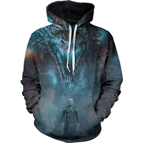 Hoodie 2021 new fashion top mens and womens long-sleeved 3D printing animal lion wolf Harajuku sports pullover cool clothes