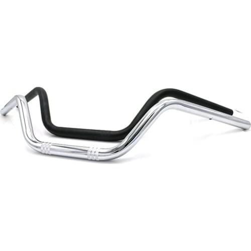 Motorcycle High Handlebar 22MM Universal Classic Silver Black Handle Bar for Motorbike Retro Scooter Motor Vintage Handlebars