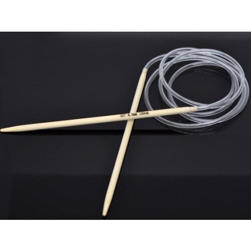 1PC Bamboo 120cm Circular Crochet Hook Set Knitting Needle Hand Sewing Tube Needlework Craft Tool Home Supplie (US Size 7/4.5mm)