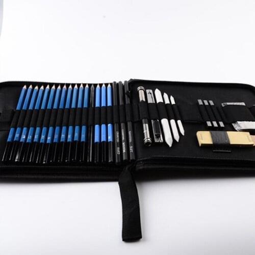 35Pcs/Lot Professional Sketch Wood Pencil Art Drawing Tool Set Painting Stationery Set Pencil Eraser Pencil Extender Art Supply