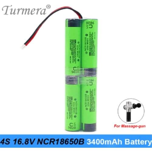 4S 3400mAh Reachargeable Lithium Battery Pack 16. 8V 14.4V NCR18650B 3400mah 20A Battery Cell with BMS for Gun Muscle Massager