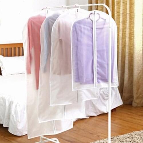 60*80/60*100/60*120cm Home Washable Dust-Proof Pouch Clothing Suit Wedding Dress Dust Cover Storage Bag White