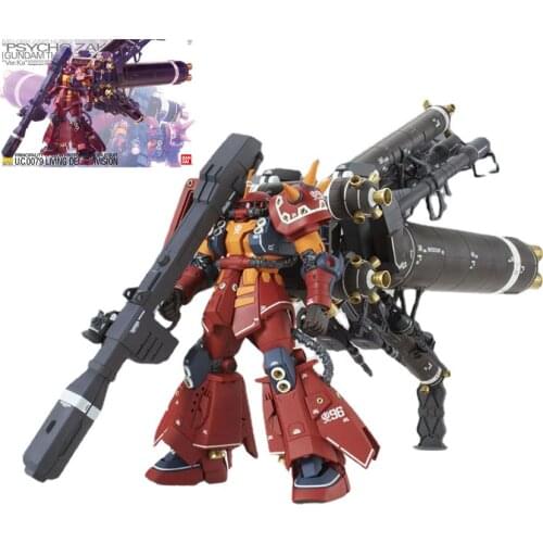 BANDAI Gundam Thunderbolt MG 1:100 MS-06R Psycho ZAKU Red KA Model Kids Assembled Toy Robot Japanese Anime Action Figures Gifts