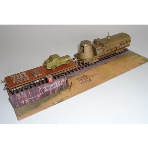 Czech Legion in Soviet Russia scene paper model 1:87 DIY Handcraft Paper Model KIT Handmade Toy Puzzles Gift Movie props