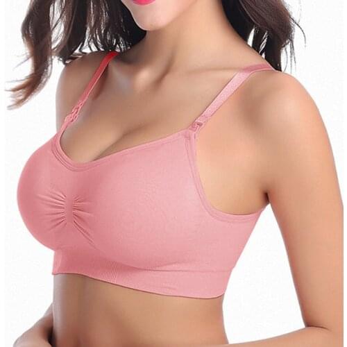 Uefezo Bra Pregnancy Women Breastfeeding Adjustable Sleep Bras Maternity Bra for feeding Plus Size Nursing included Breast pad