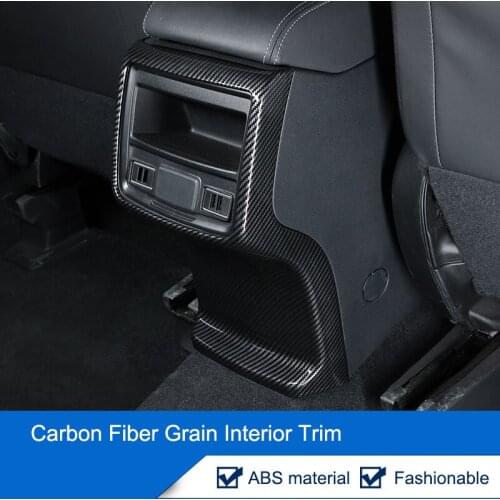 QHCP Gear Knob Head Covers Gear Shift Panel Frame Steering Wheel Sequins Carbon Fiber Interior Kit For Subaru Forester 2019 2020