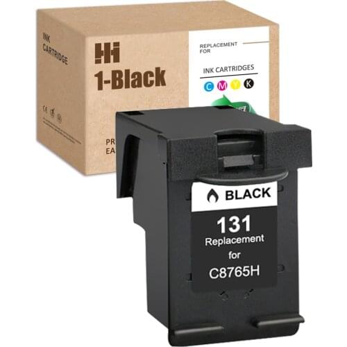 C8765HE Ink Cartridge 131 C8765H Black Compatible for DeskJet 5743 5943 6543 6623 6843 Officejet 6313 7213 7313 PhotoSmart 2713